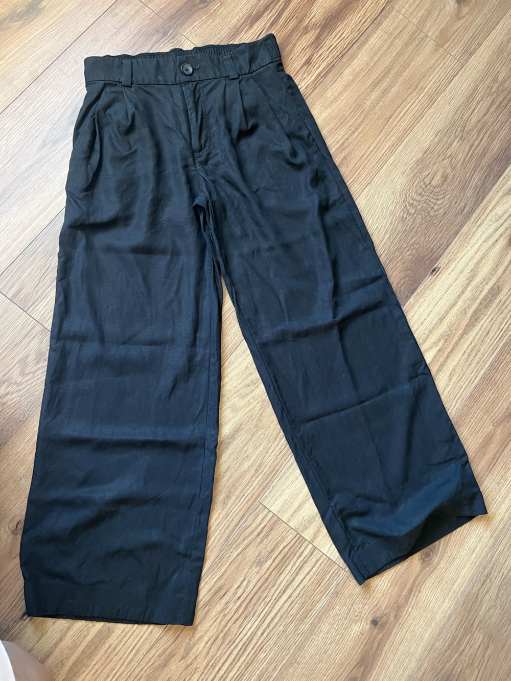 Vuori Trestles Twill Wideleg Trouser Pants Black Elastic Back Medium M